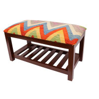 Foundry Select Upholstered Shelves Storage Bench