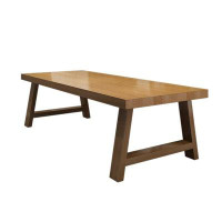 Loon Peak Nordic all solid wood home log rectangular desk dining table