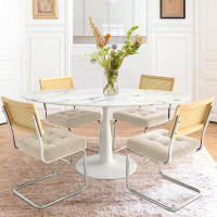 Wade Logan 5 Piece Oval Dining Table Sets