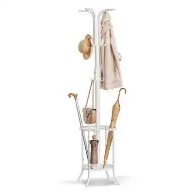 With 4 sturdy legs and a low stable centre of gravity this coat rack allows you to confidently hang...