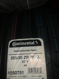 4 Brand New Continental Extreme Contact Sport 255/35ZR20 XL Summer tires $100 REBATE!!!
