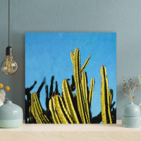 Foundry Select Green Cactus Plant Close-Up Photography 4 - 1 Piece Square Graphic Art Print On Wrapped Canvas