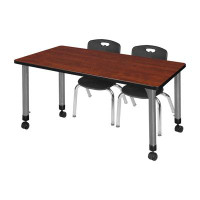 Regency Romig Kee Height Adjustable Training Table and Chair Set with Casters