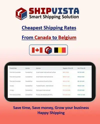 ShipVista provides the cheapest shipping rates from Canada to Belgium. Whether you are an individual...