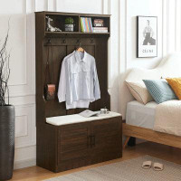 Loon Peak Bedroom, Porch Wardrobe Storage Rack, Storage Shoe Cabinet, With Clothes Hook, With Sponge Pad Product, Multip