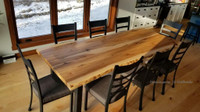 Table en bois, comptoir en bois, table en tranche d&#39;arbre à vendre, selon vos dimensions