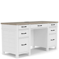Birch Lane™ Gabby Executive Desk with Built in Outlets