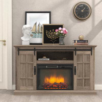 Gracie Oaks Fireplace TV Stand for up to 48" TV,Entertainment Centre with 28'' Fireplace