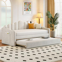 Mercer41 Twin size Upholstered Daybed with Trundle