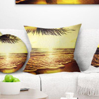 Made in Canada - East Urban Home Seashore Clear Tropical Coastline Pillow