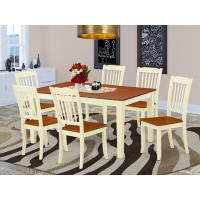 August Grove Laga Butterfly Leaf Rubberwood Solid Wood Dining Set