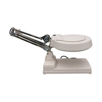 110V 15X Magnifier LED Lamp Light Magnifying White Glass Lens Desk Table Repair Tool 140058