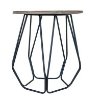 17 Stories Bernitta End Table With Iron Base