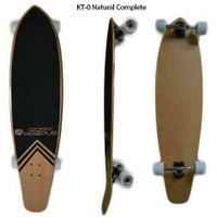 Easy People Longboard Pintail/ Kicktail Series Natural Complete + Grip Tape