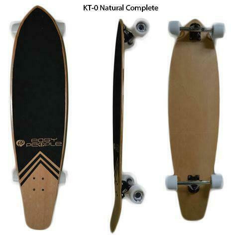 Easy People Longboard Pintail/ Kicktail Series Natural Complete + Grip Tape in Skateboard
