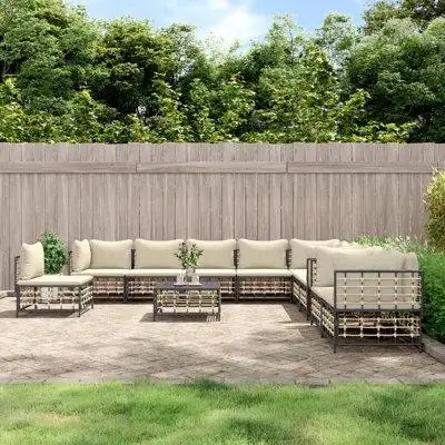 Lefancy Enjoy a cozy coffee time in your outdoor space with this garden lounge set! It is a perfect...