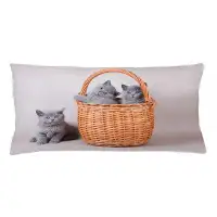 East Urban Home Kitten Indoor/Outdoor Lumbar Pillow Cover
