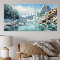 Design Art Glacier Glacial Symphony II - Landscapes Metal Wall Art Prints Set