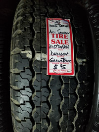 P 245/70/ R16 DUNLOP GRANDTREK M/S Used All Season Tire - 100% TREAD LEFT $95 for THE TIRE / 1 TIRE ONLY !!