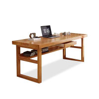 Fortuna Femme 55.12" Brown Rectangular Solid Wood desks
