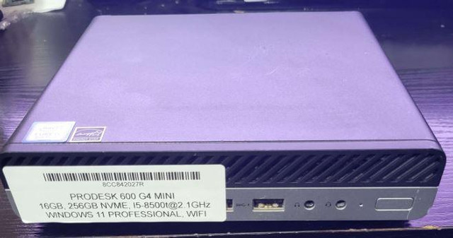 HP ProDesk 600 G4 Mini/Micro  PC i5 8th Gen 16GB RAM 256GB NVME Windows 11 Pro WiFi in Desktop Computers in Mississauga / Peel Region