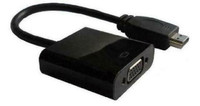 HDMI to VGA Adapter Converter Cable -  Male To Female With Built-in Chipset - Up to 1080p