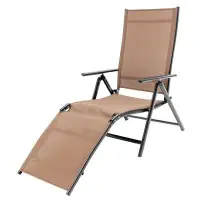 Ebern Designs Outdoor Lounge Chaise Folding Reclining Chair With Adjustable Back