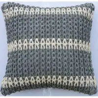 Gracie Oaks Gracie Oaks 100% Cotton Hand Woven Cushion Cover Orion Pack Of 2 Grey