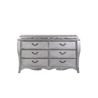 Rosdorf Park Dresser With Mouldings And Raised Floral Motifs, Grey