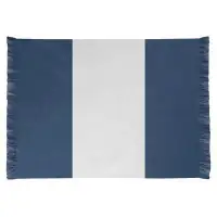 East Urban Home Detroit Striped Midnight Navy Blue/White Area Rug