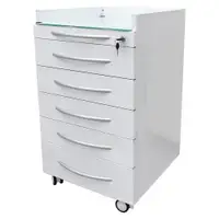 Dental special storage cabinet mobile cart Stainless steel moving side cabinet 5 drawers 300397