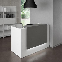 Wrought Studio Davinci 53" Modern Reception Desk, Multifunctional Transaction Counter Top, Laminate Desktop