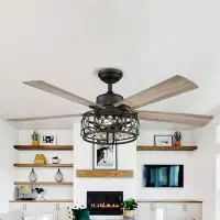 Trent Austin Design 52'' Alaya 5 - Blade Ceiling Fan with Remote Control and Light Kit Included