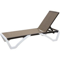 HBI home Adjustable Chaise Lounge Outdoor Patio Lounge Chair All Weather Five-Position Recliner Chair WJE-W1859109667