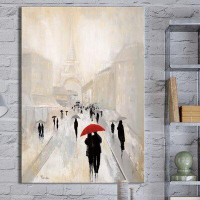 House of Hampton 'Misty in Paris' Painting Print on Wrapped Canvas
