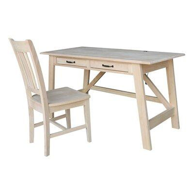 Gracie Oaks Writing Desk with Chair in Desks
