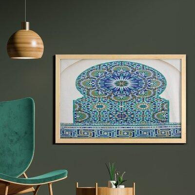 East Urban Home Ambesonne, art mural marocain avec cadre, carreau de céramique, motif antique de l'est, impression de l' in Home Décor & Accents in Québec