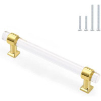 Plumbing N Parts 6.34-in. x 1.5-in. Acrylic-zinc Alloy Cabinet Cabinet Handle In Gold PNP-36503