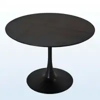 Ebern Designs Modern Round Dining Table,Four Patchwork Tabletops with Veneer Table
