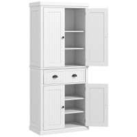 72 KITCHEN PANTRY, FREESTANDING STORAGE CABINET WITH DRAWER, DOORS