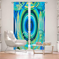 East Urban Home Lined Window Curtains 2-panel Set for Window by Lorien Suarez - Water Series 8