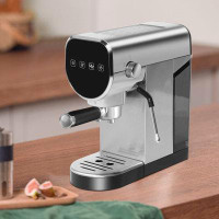 LUCKYREMORE Espresso Coffee Maker Machine with Milk Frother