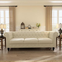 Alcott Hill 3-Seat Tufted Upholstered Sofa