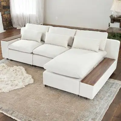 Introducing our Multifunctional L-Shaped Modular Sectional Sofa designed to enhance your living room...