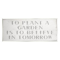 Trinx Plant A Garden Believe In Tomorrow Phrase by Lil' Rue - Unframed Graphic Art on MDF