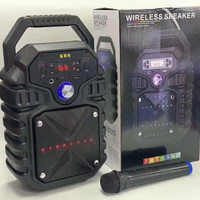 NEW 20W LED WIRELESS SPEAKER KARAOKE PORTABLE SPEAKER & USB KBQ1803