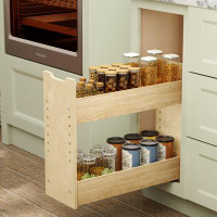 Rebrilliant LOVMOR 2-Tier Pull Out Cabinet Organizer for Narrow Cabinet (11" W X 21" D)