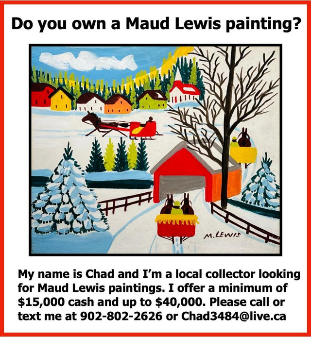 (WANTED) ** Buying Maud Lewis Paintings - MaudPrints.ca in Arts & Collectibles