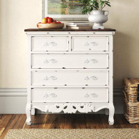Kelly Clarkson Home Liliana Solid Wood 5 - Drawer Accent Chest