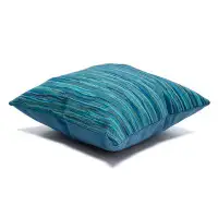 Ivy Bronx Ivy Bronx Coolranny Broken Stripe Indoor/Outdoor Pillow Blue